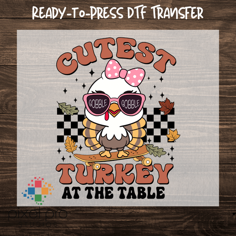 Girl Cutest Turkey at the Table