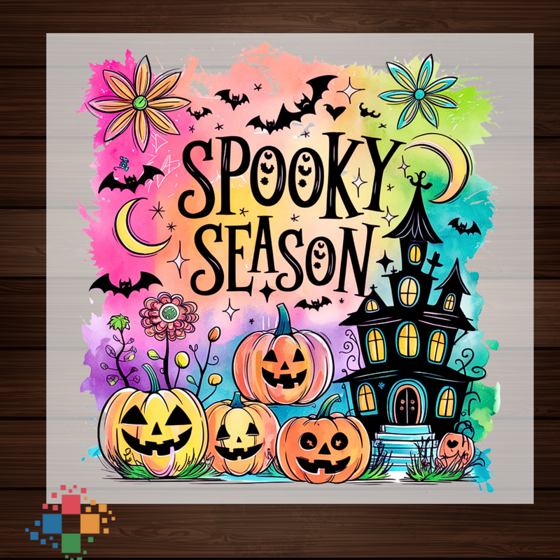 Neon Spooky Season Scene