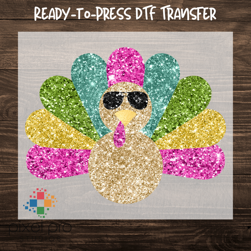 Colorful Glitter Turkey