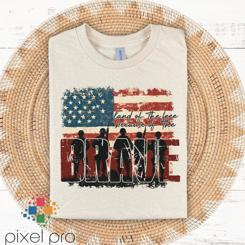 Rustic Land Of The Brave Flag