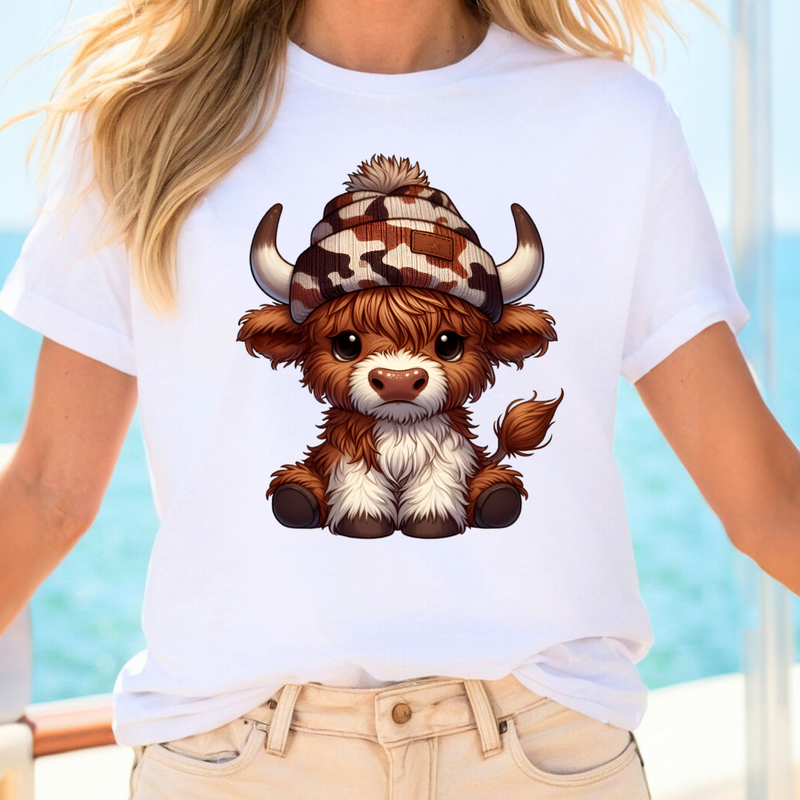 Brown and Cream Highland Cow