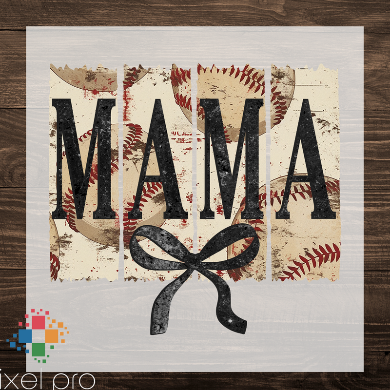 Rustic Baseball Mama with Bow