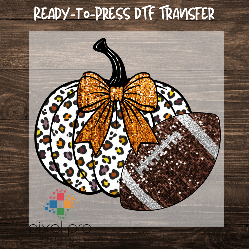 Leopard Pumpkin with Football