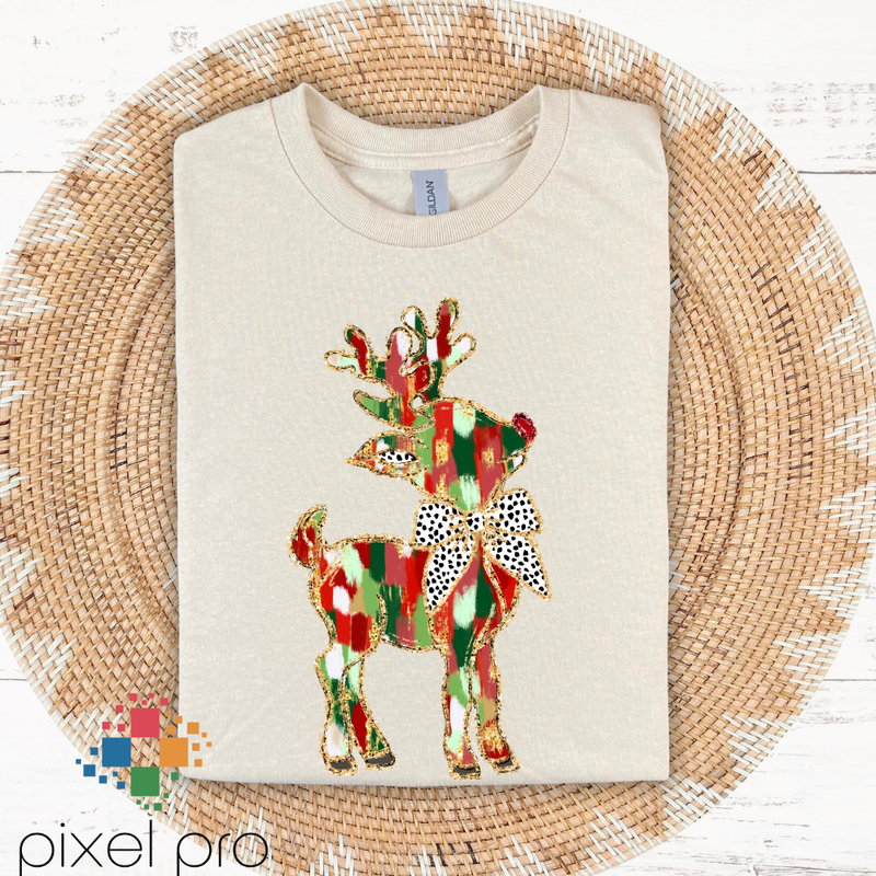 Colorful Brush Reindeer