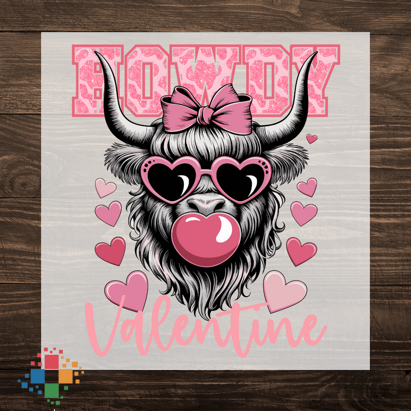 Howdy Valentine with Highland Cow