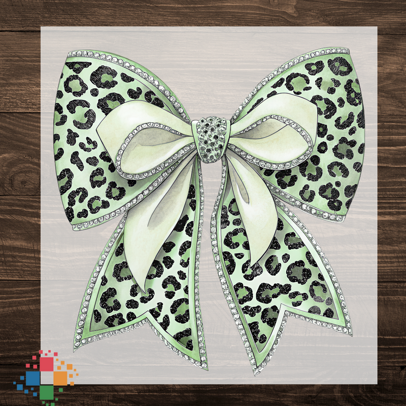 Green Leopard Bow