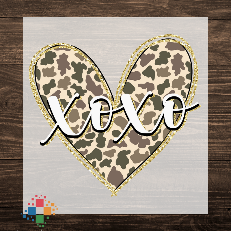 Camo Heart XOXO