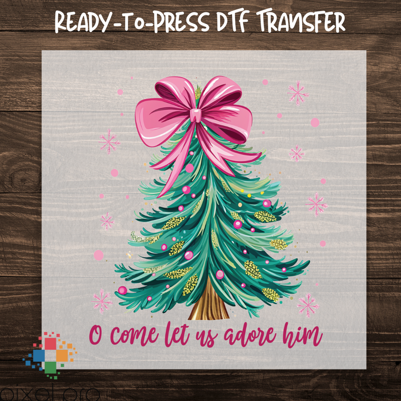 Oh Come Let Us with Brush Tree