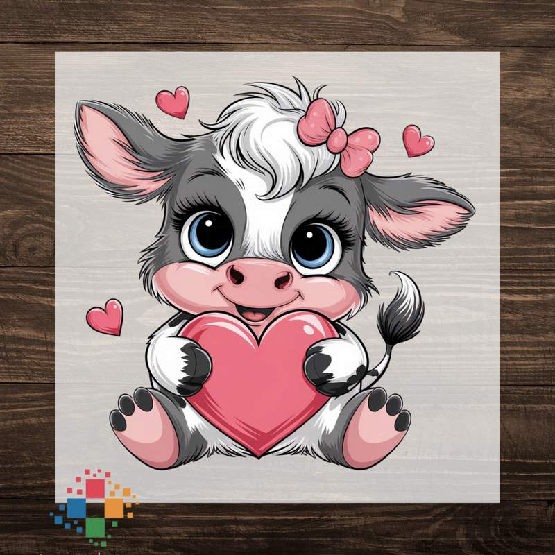 Cute Cow with Heart