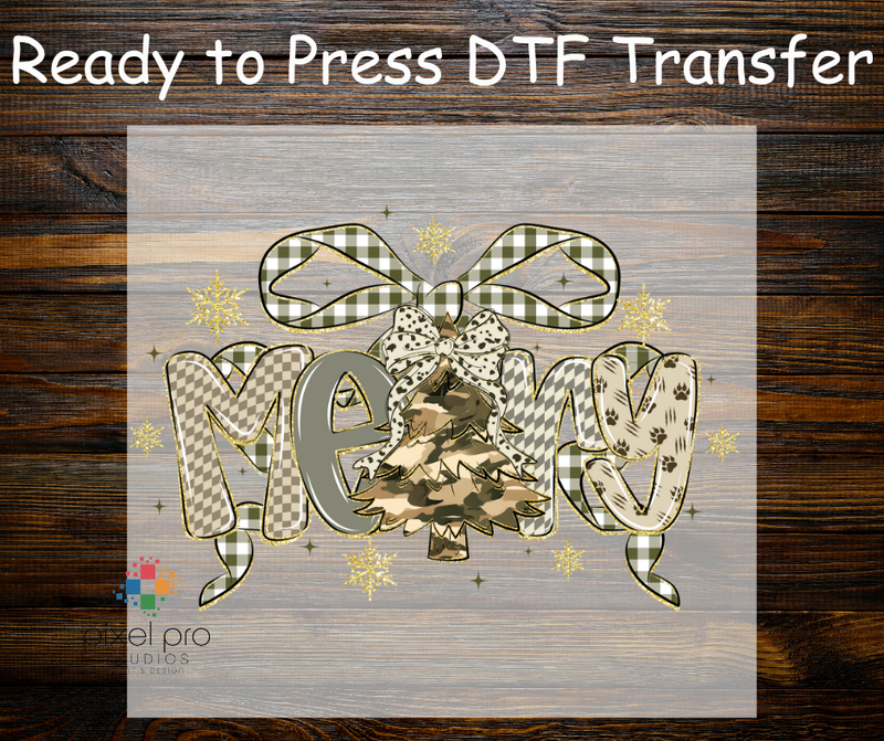 Camo Merry with Ribbon