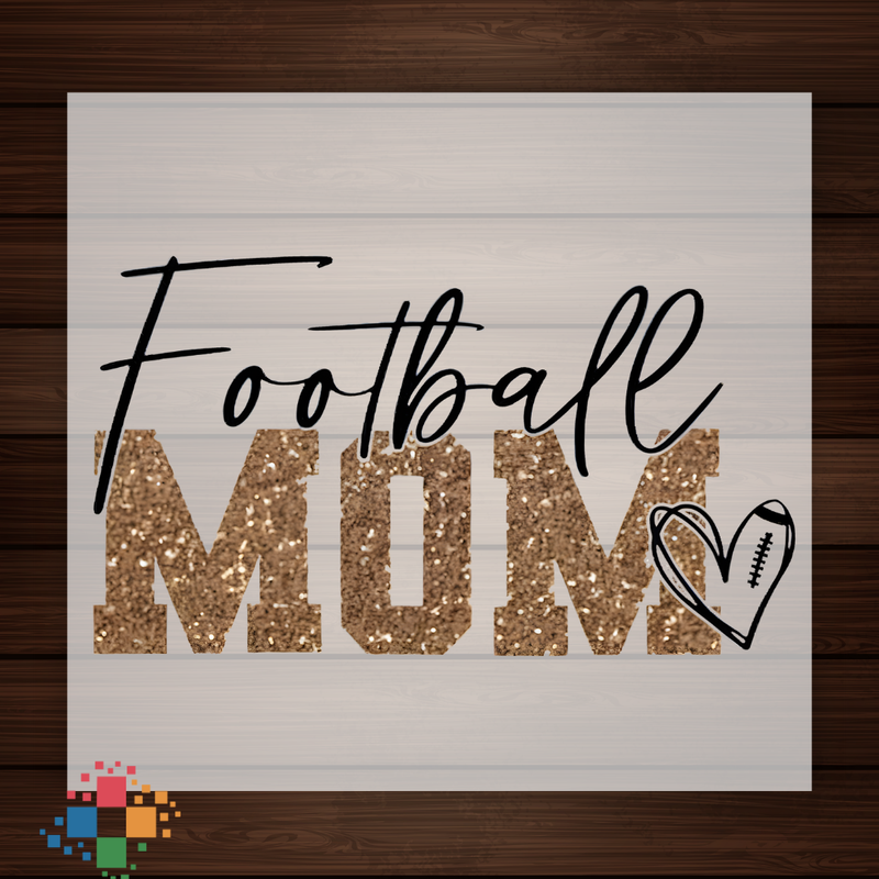 Gold Sparkle Football Mom