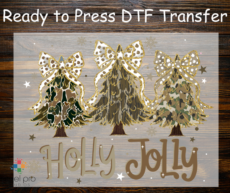 Camo Holly Jolly with Trees