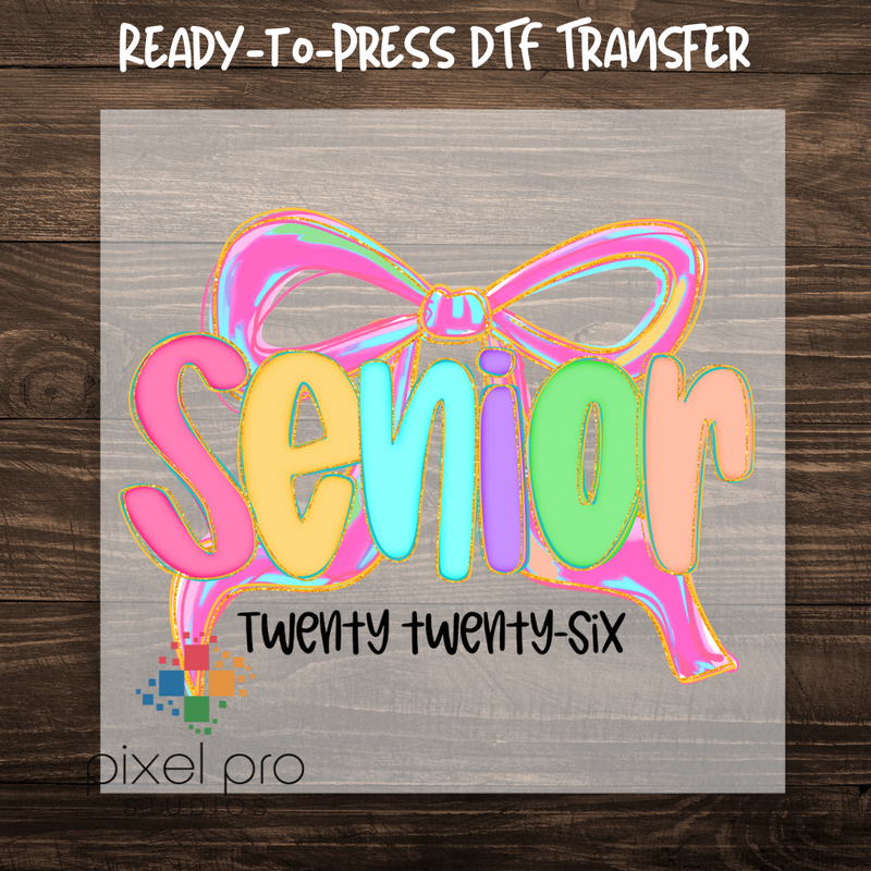 Preppy Senior 2026 with Bow