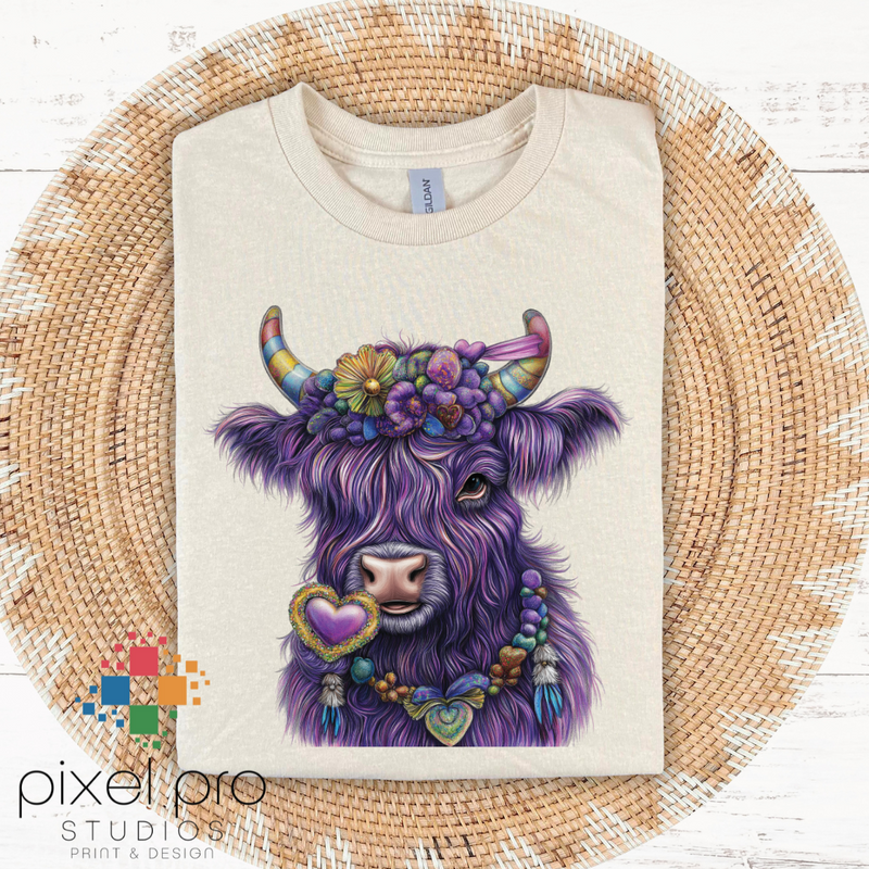 Mardi Gras Highland Cow