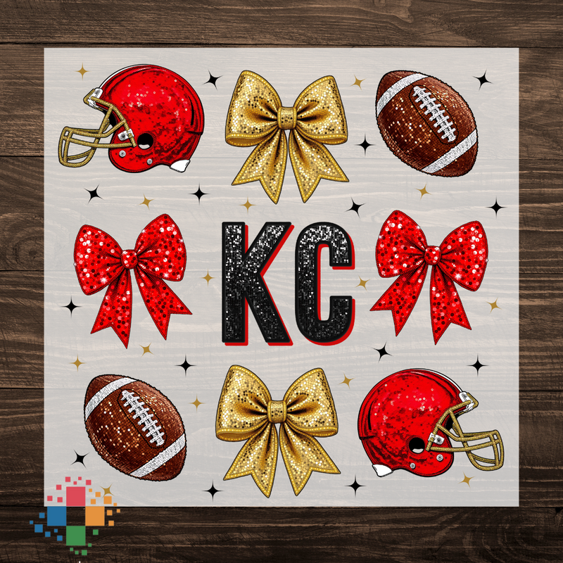 Sparkle KC with Bows, Footballs and Helmets