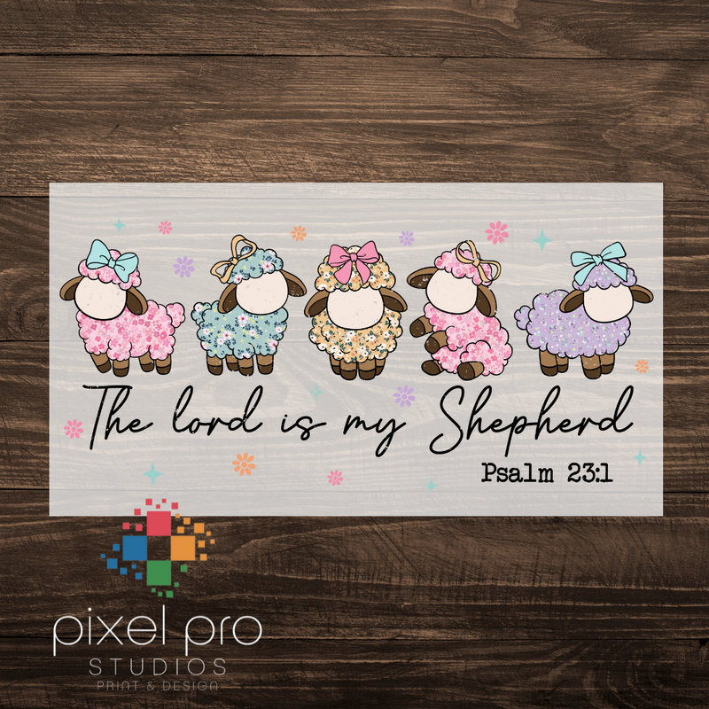 The Lord Is My Shepherd with 5 Lambs