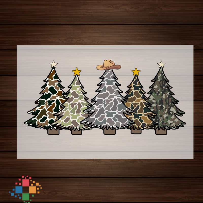 Camo Trees with Hat