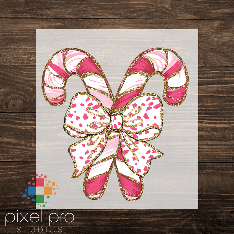 Pink Candy Canes with Bow