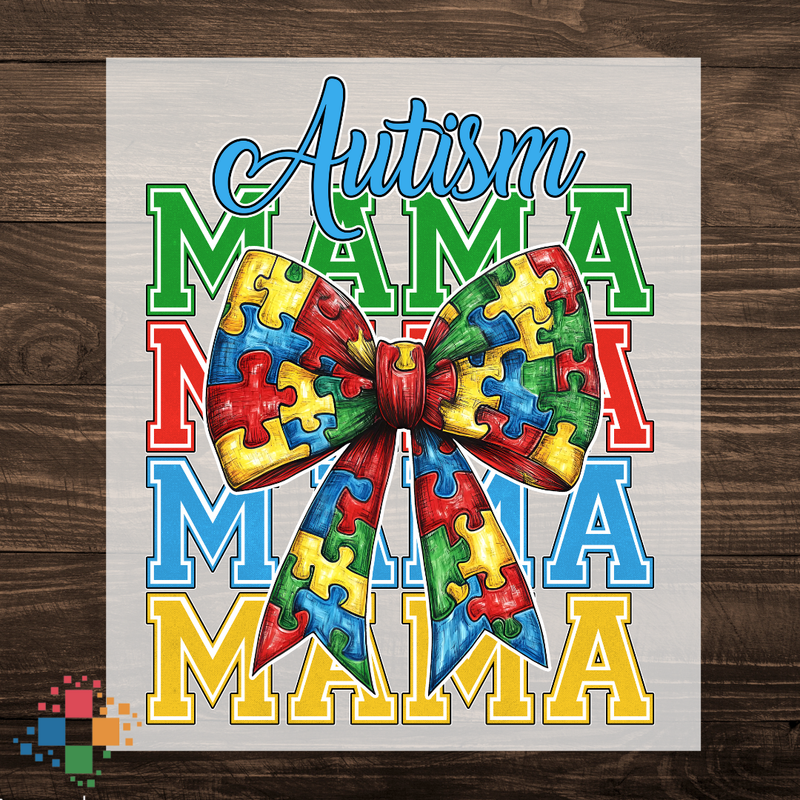 Stacked Autism Mama with Bow