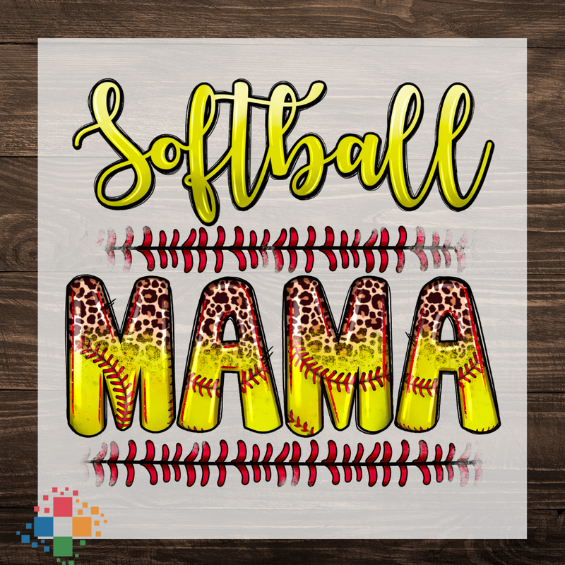 Softball Mama with Stitches