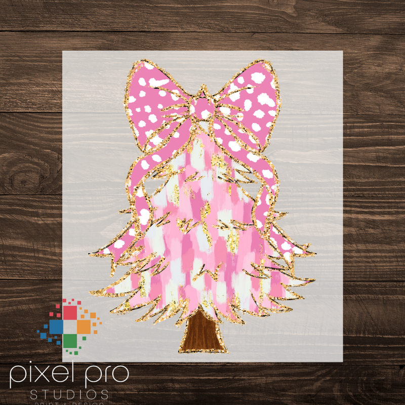 Pink Brush Christmas Tree