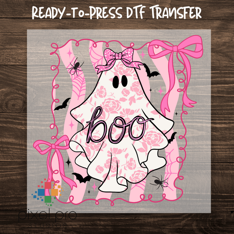 Preppy Pink Ghost Boo