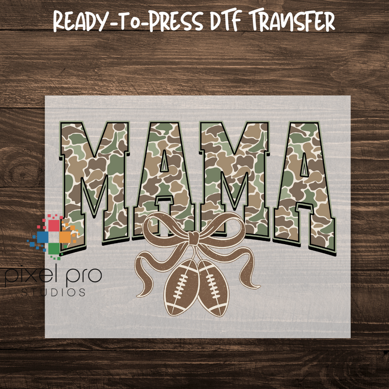 Camo Mama with Football Bow