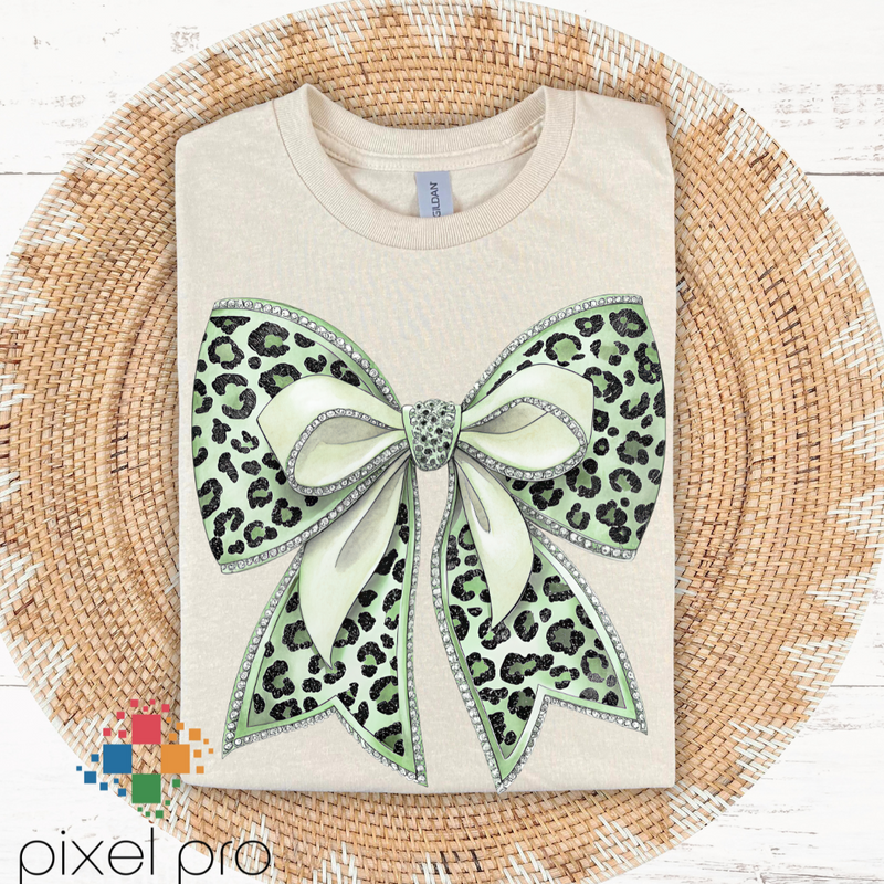 Green Leopard Bow