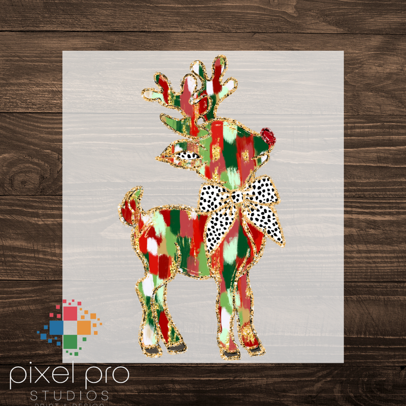 Colorful Brush Reindeer