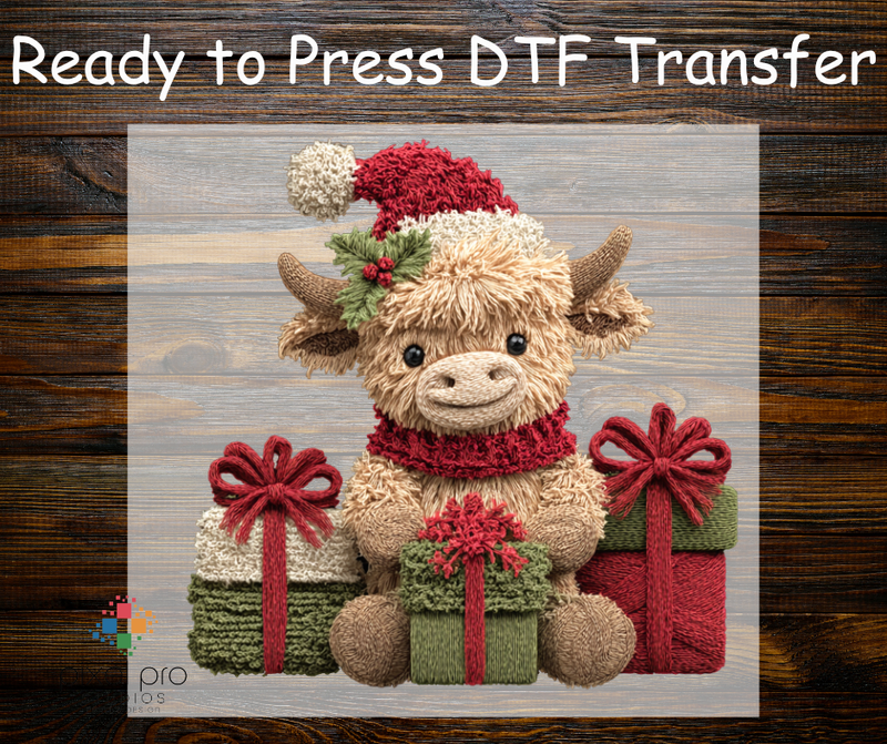 Yarn- Highland Cow with Presents