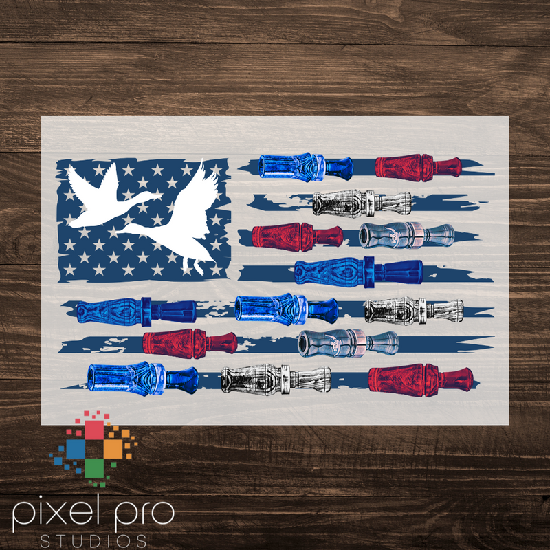 Duck Call Flag- Blue