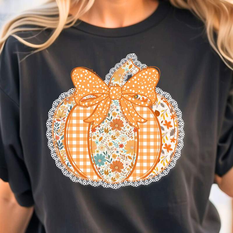 Preppy Floral Pumpkin