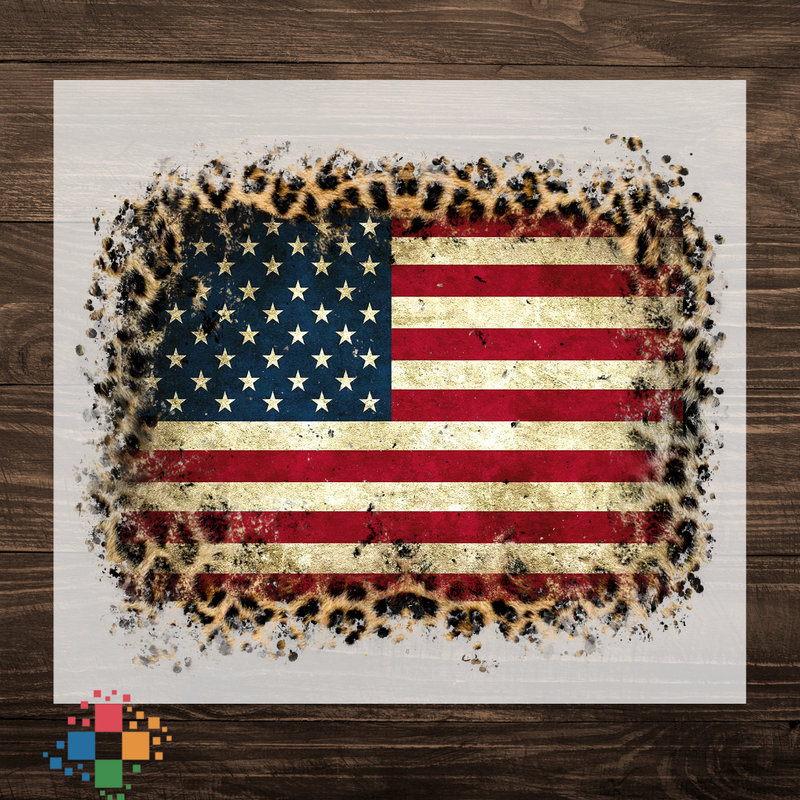 American Flag Leopard Border