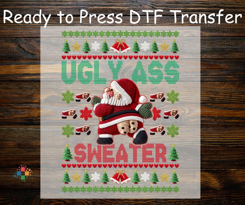 Retro Ugly Sweater Santa