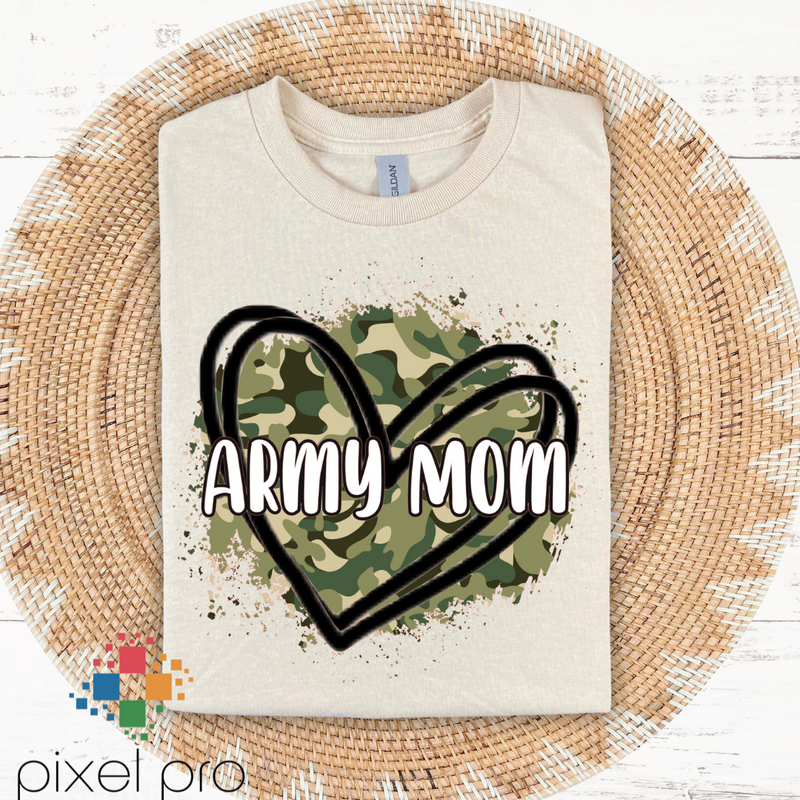 Camo Heart Army Mom