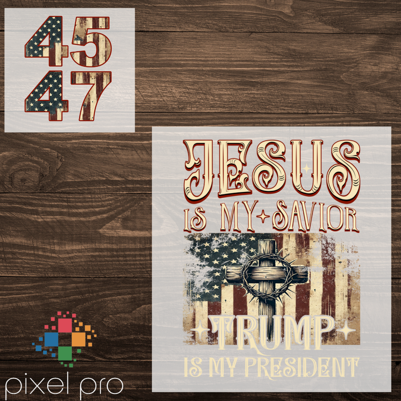 Jesus is My Savior Trump is My President (with pocket)