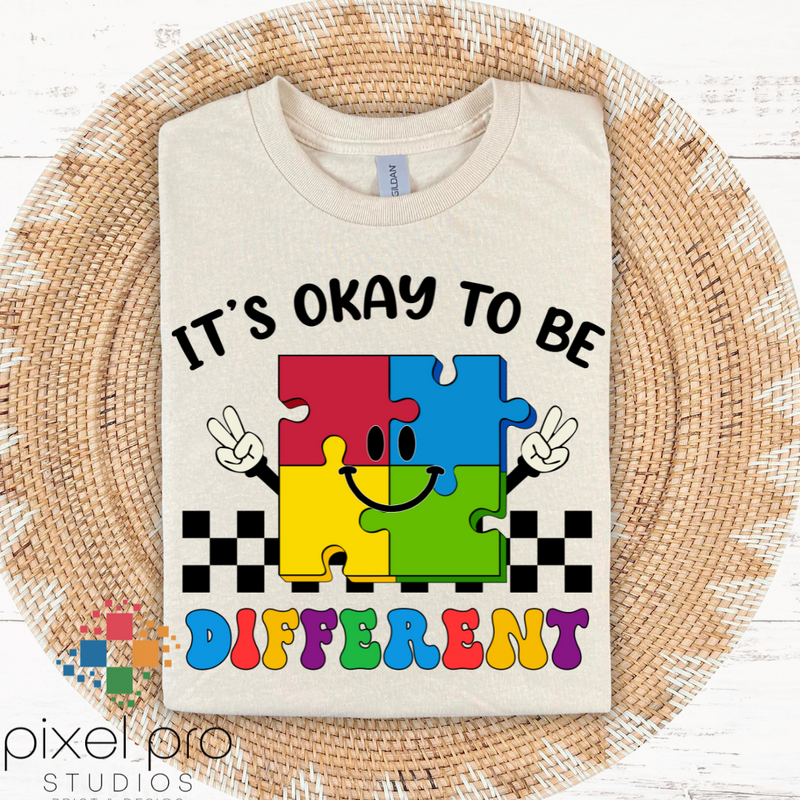 Its Okay To Be Different with Puzzle Piece