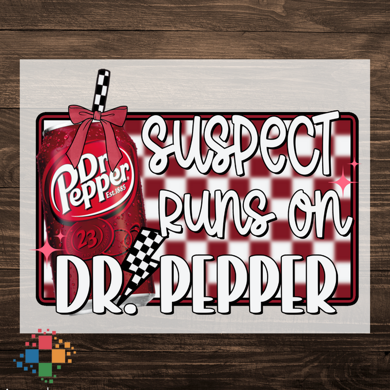 Suspect Only Drinks Dr Pepper with bow