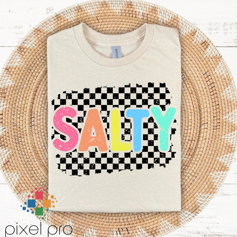 Salty on Checkered Print