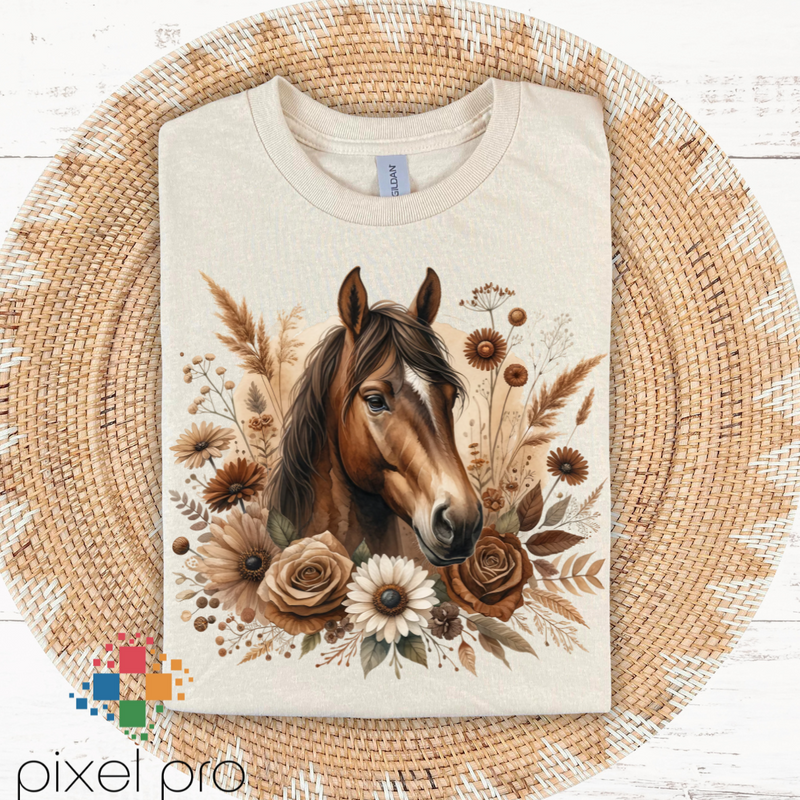 Horse with Flowers