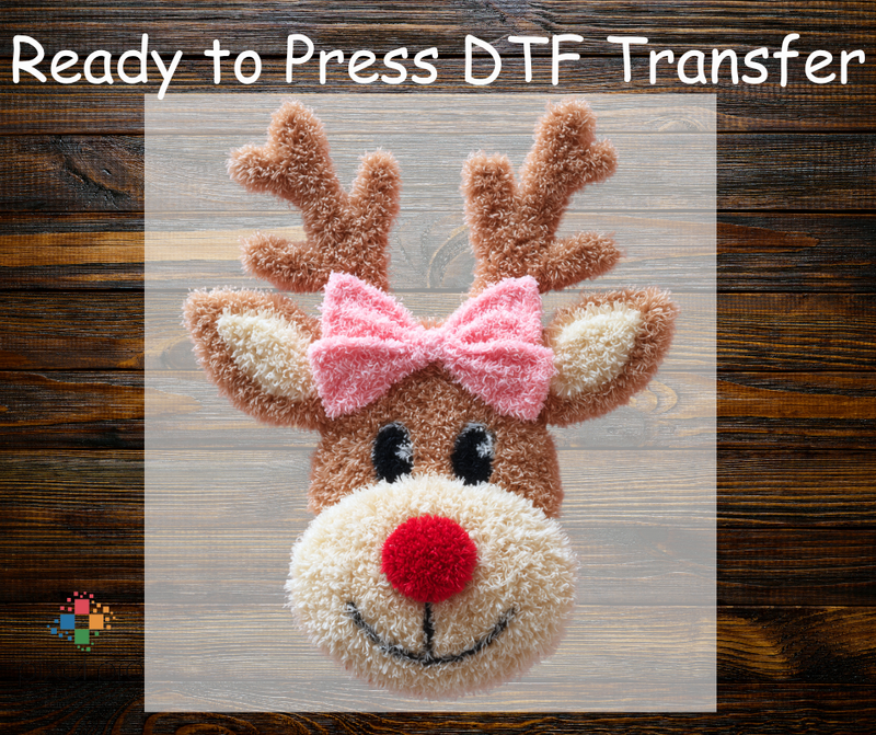 Yarn- Reindeer with Pink Bow