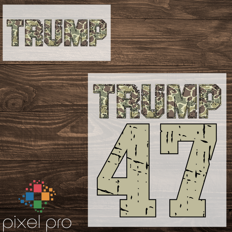 Camo Trump 47 (with pocket)