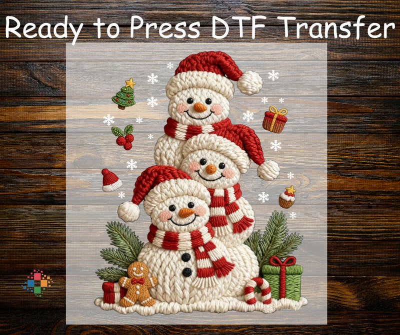 Yarn Stacked Snowmen