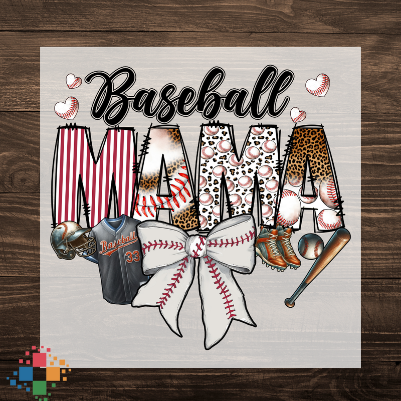 Baseball Mama with Bow