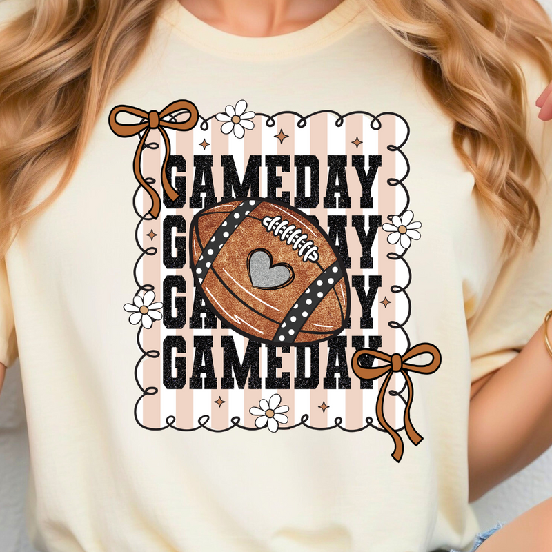 Preppy Stacked Game Day Football
