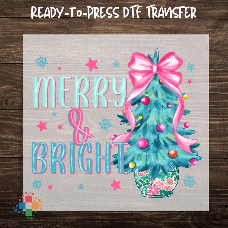 Pastel Merry and Bright with Tree