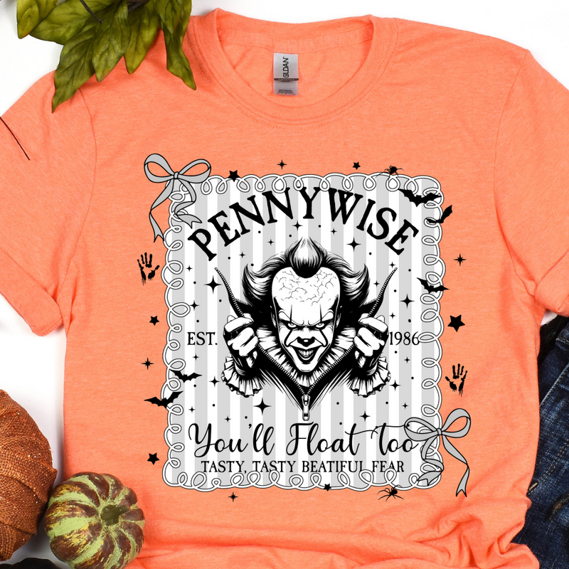 Preppy Gray Strip Pennywise with Ribbons