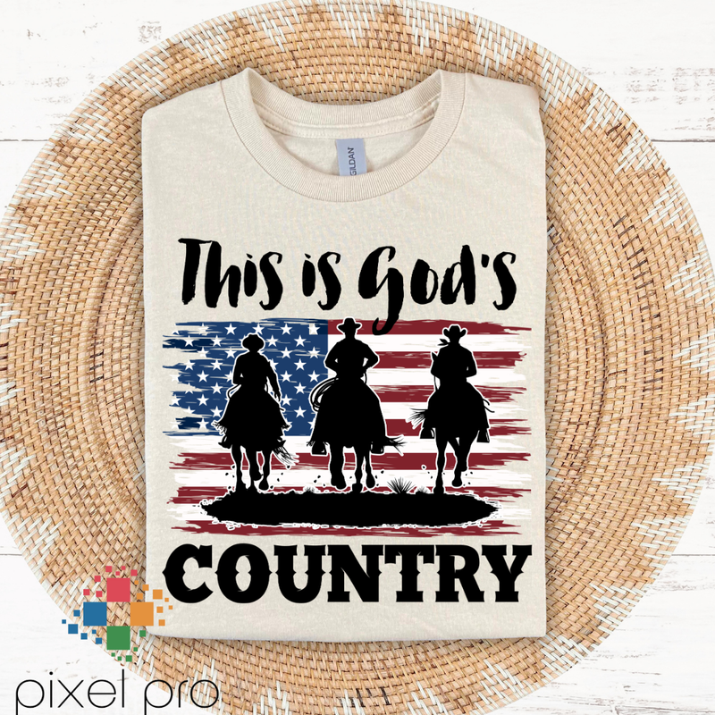 Western This Is Gods Country with Cowboys