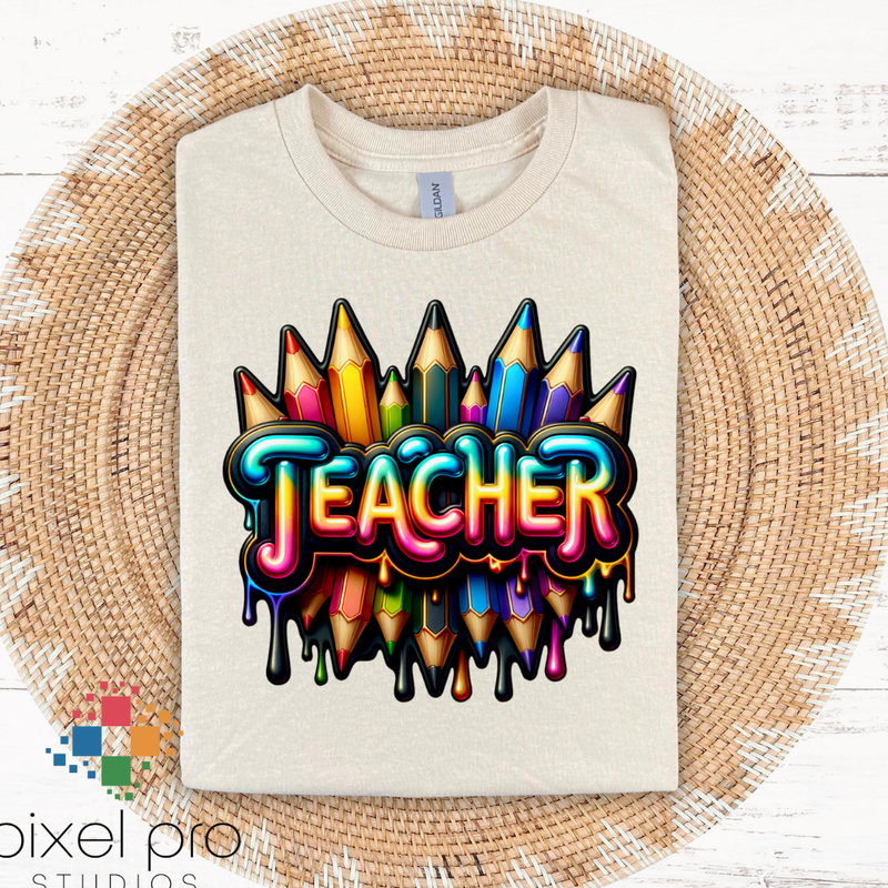 Teacher with Pencils