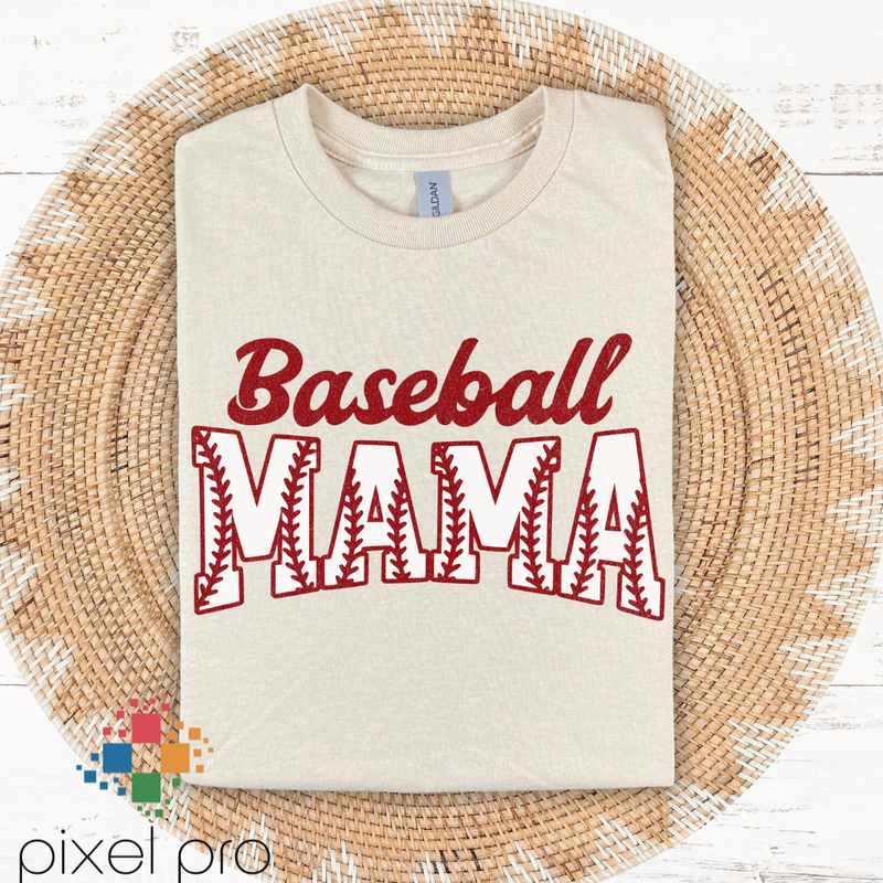 Baseball Mama Red Stitch